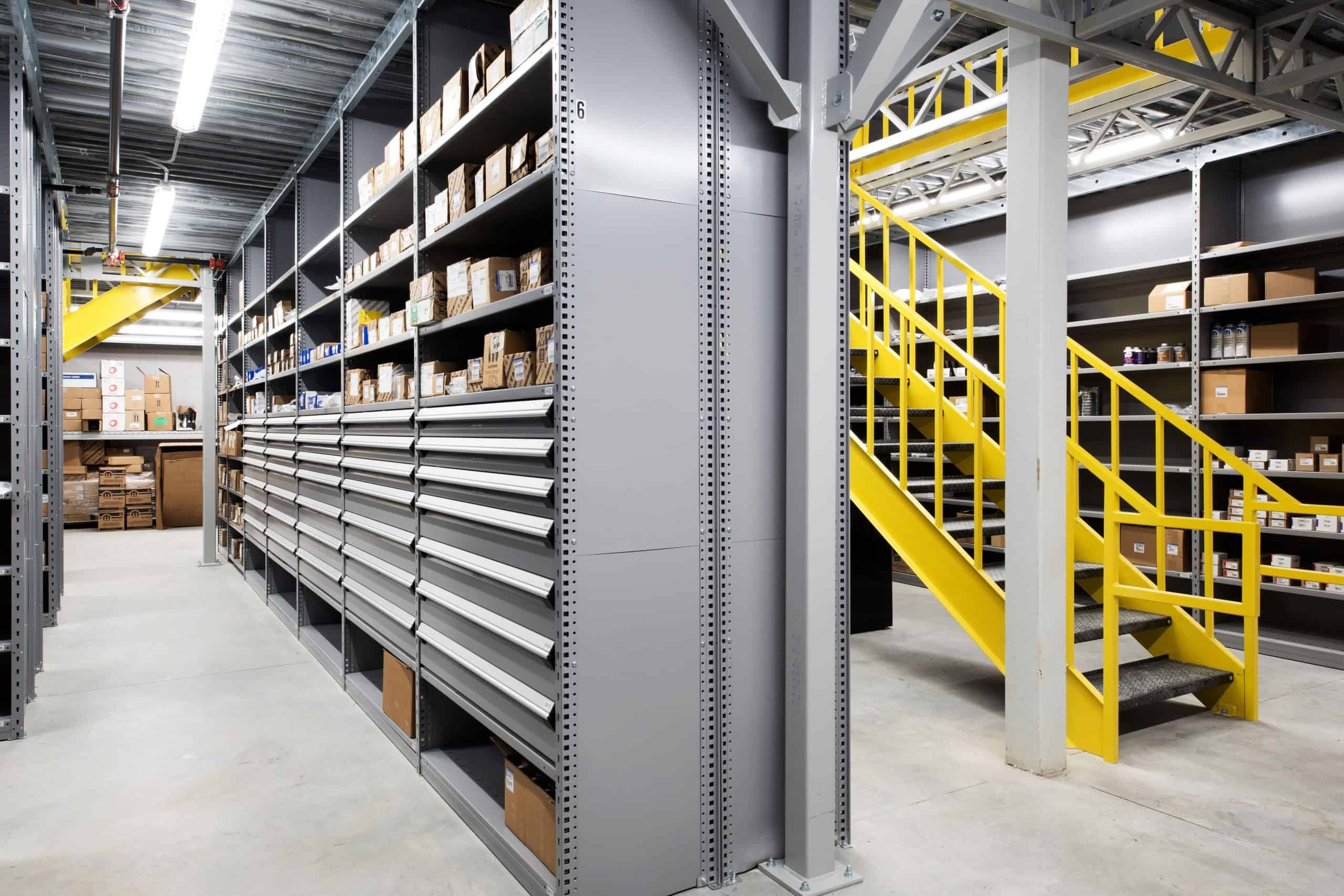 Shelving w/ Drawers & Mezzanine