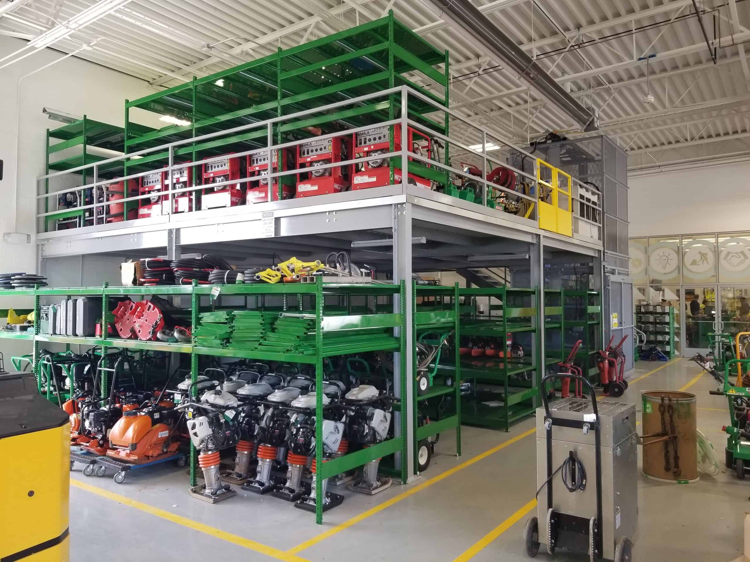 Freestanding Mezzanine w/ Mini-Rack